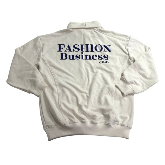 Ever-rever RE-HOO Oversized Turtleneck Sweatshirt in White - Picture 3 of 6